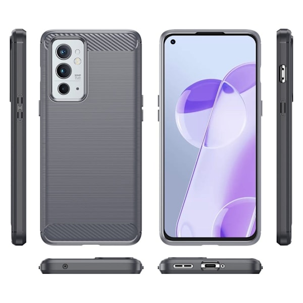 Carbon Flex Suojakotelo OnePlus 9RT 5G - Harmaa Silver grey