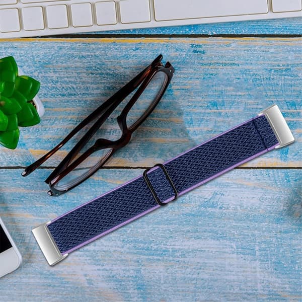 Fitbit Charge 3 nylon-urrem i sportsstil - Lilla / Blå Blue