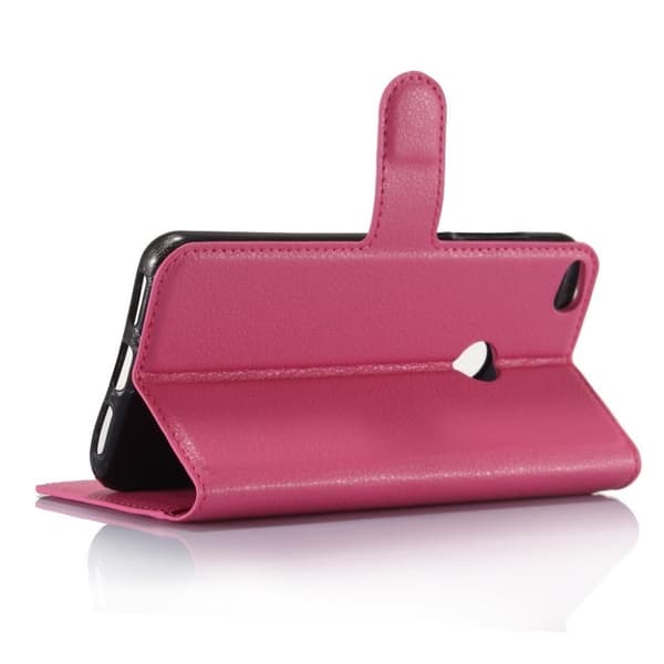 Honor 8 Lite stilfuldt og holdbart læder-etui - Hot pink Pink