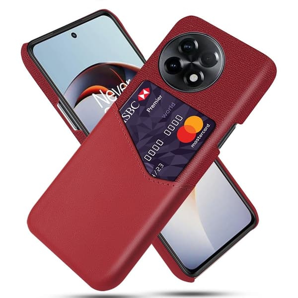 Bofink OnePlus 11R / Ace 2 Kredittkort Deksel - Rød Red