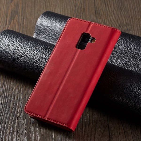 FORWENW Samsung Galaxy A8 (2018) nahkainen  suojakotelo - Punainen Red