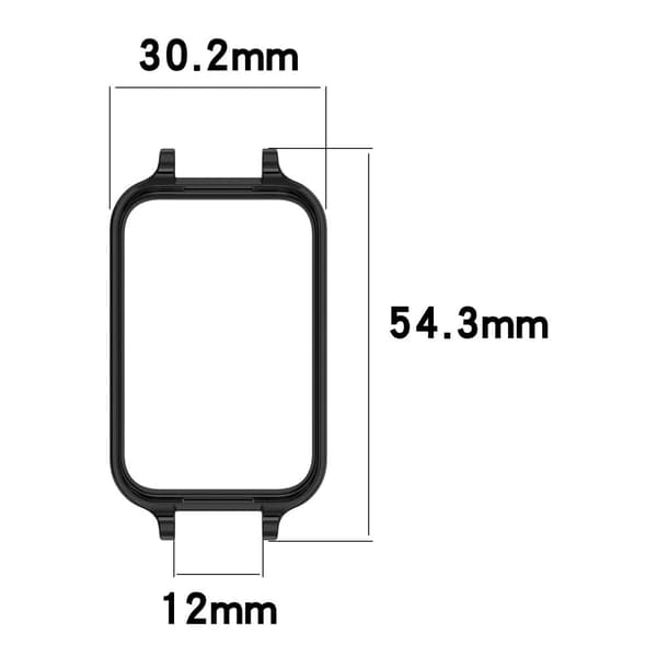 Honor Band 9 Watch Case Frame 12MM indre diameter Bumpresistent Lightweight Cover - Gennemsigtig Sort Transparent