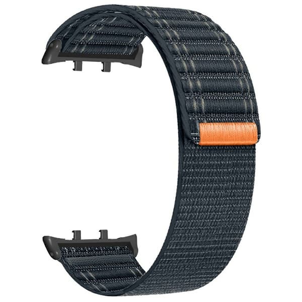 Honor Watch 5 armband Nylon Loop Wave Design klockarmband med metallkontakt - Mörkblå Blå