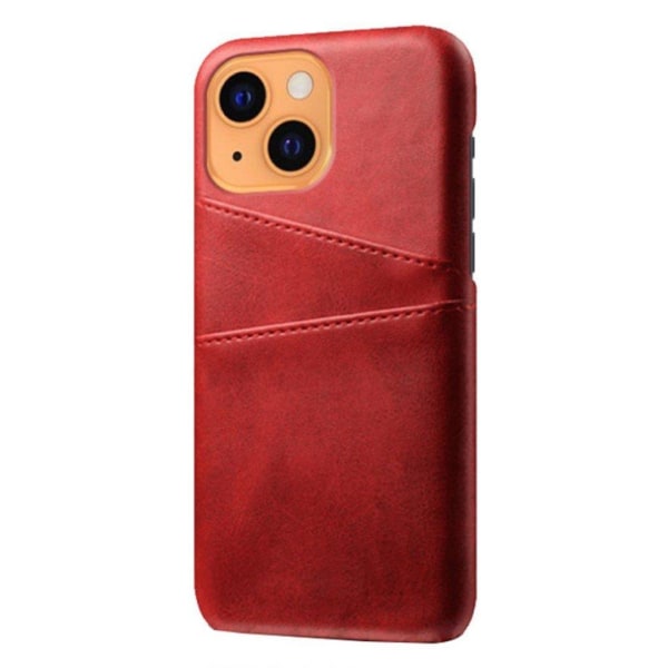 Dual Card Suojakotelo iPhone 13 - Punainen Red