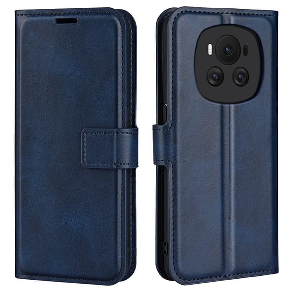 Honor Magic 6 nahkainen lompakokkotelo - Sininen Blue