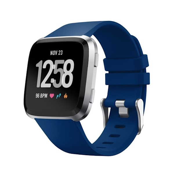 Fitbit Versa klockarmband silikon mjuk ekovänlig slitagetålig - Mörkblå Blå