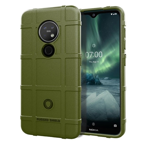 Rugged Shield Nokia 7.2 kuoret - Armeijan vihreä Green
