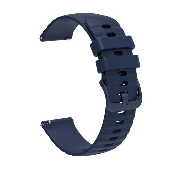 20 mm universal klockarmband i silikon med korniga prickar - Marinblå Blå