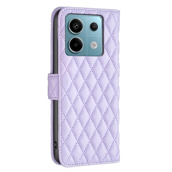 Rhombus mat Xiaomi Redmi Note 13 Pro 4G flip etui - Lilla Purple