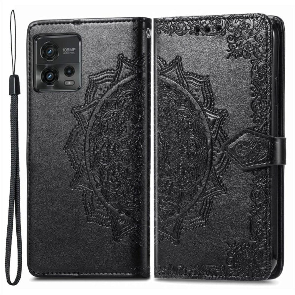 Mandala Motorola Moto G72 Flip Fodral - Svart Svart