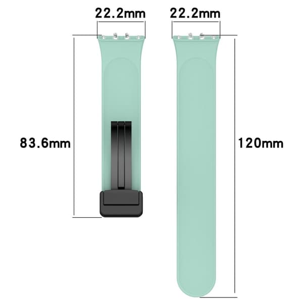 Samsung Galaxy Fit3 Silikone Watch Band Folding Buckle Sport Replacement Straps - Mørkegrå Silver grey