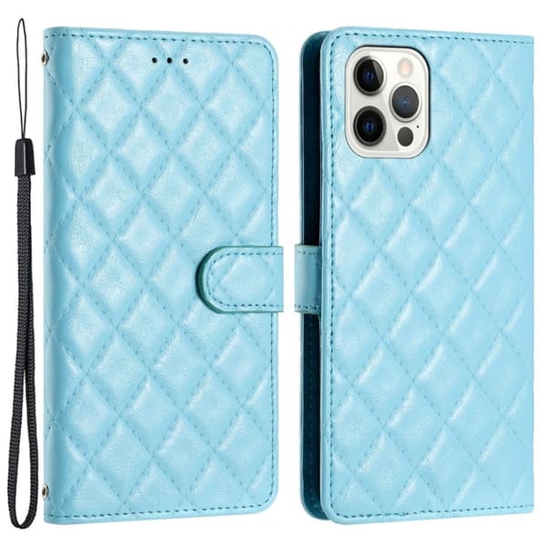 Toimiva rombinen lompakkokotelo iPhone 13 Pro Max - Tummansininen Blue