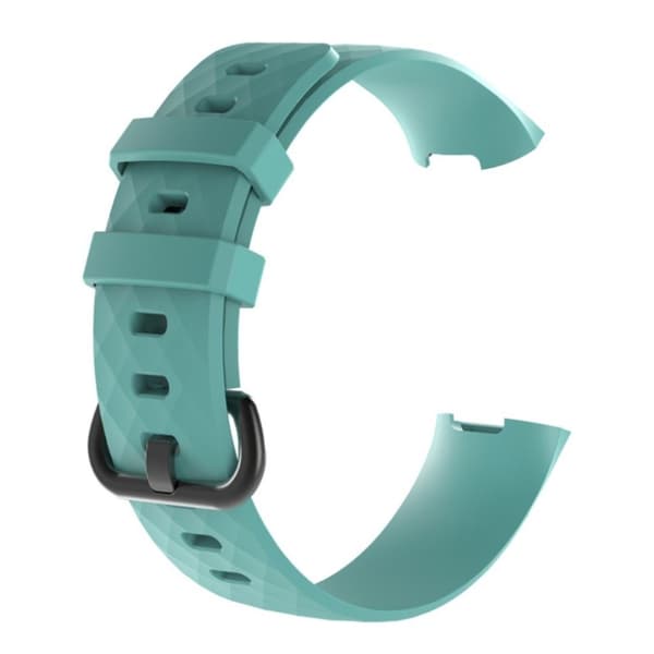 Fitbit Charge 3 erstatnings urrem i silikone - str. L, Tyrkis Green