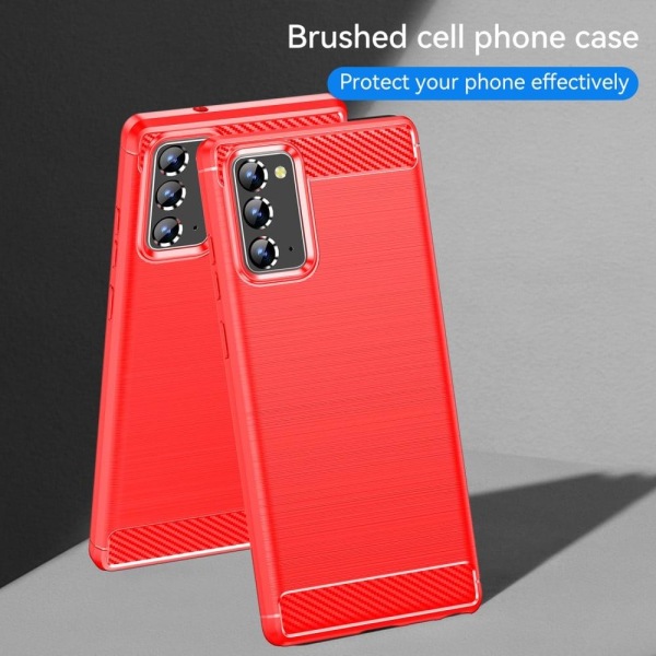 Carbon Flex Etui Samsung Galaxy Note 20 5G / Note 20 - Rød Red