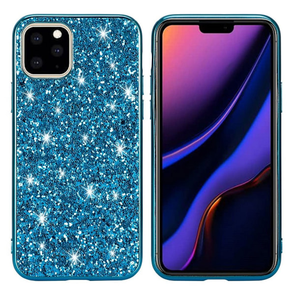 Glitter iPhone 11 Pro Max cover - Blå Blue
