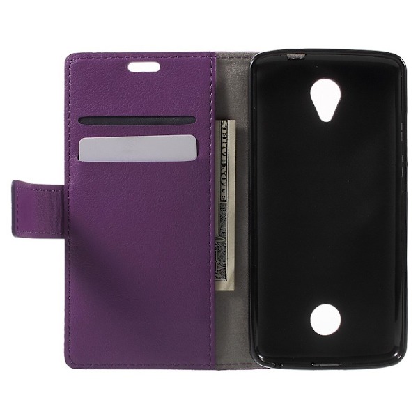 Acer Liquid Zest læder-etui m. indbygget stander - Lilla Purple