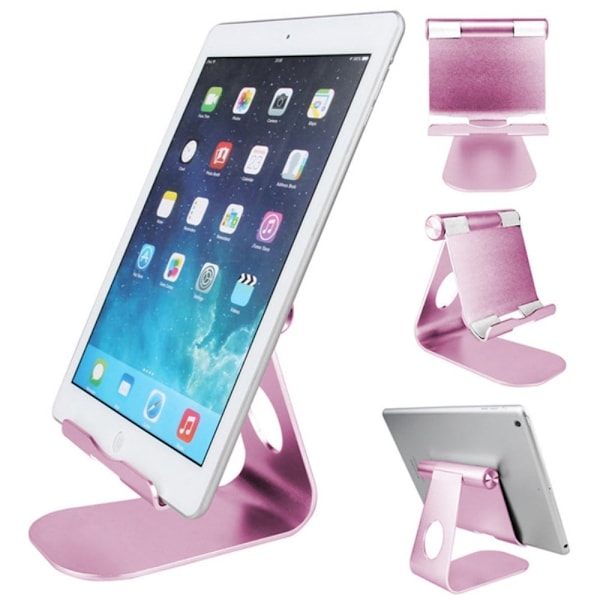 Universal foldbar tabletholder til skrivebordet - Rødguld Pink