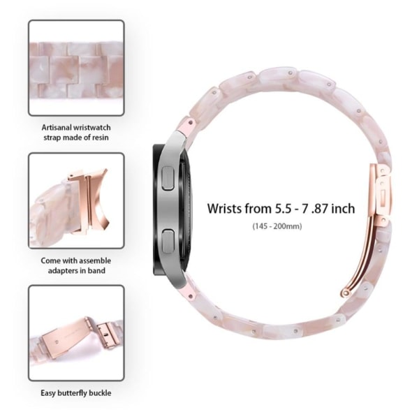 Samsung Galaxy Watch 5 / 5 Pro / 4 hartsityylinen ranneke - Vaalea Pinkki Pink