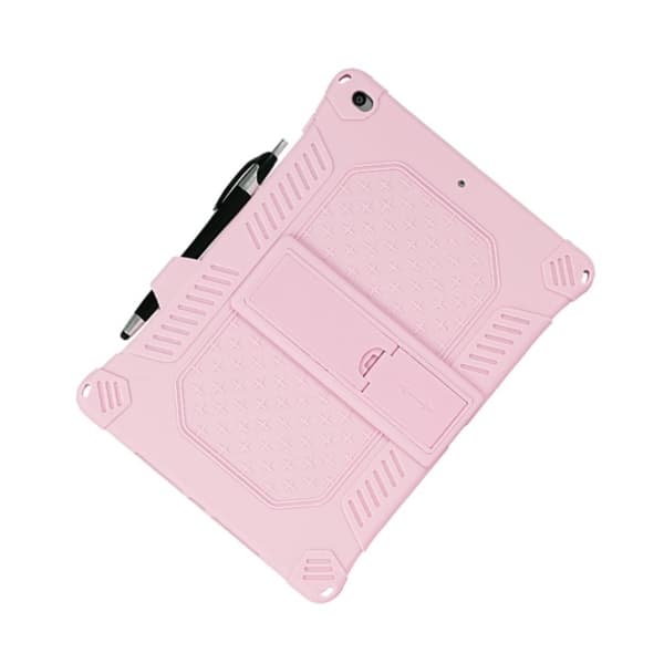 iPad 10.2 (2019) / Air (2019) flip-etui i skinn med solid tema - Rosa Pink