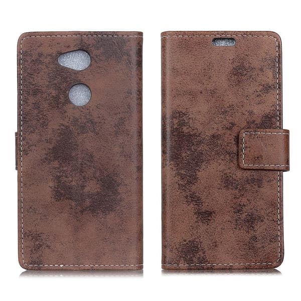 Sony Xperia L2 Etui laget av kunstlær og silikon - Brun Brown