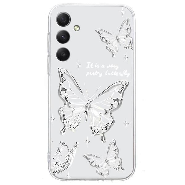 Imagine Samsung Galaxy A16 cover - Sommerfugl White
