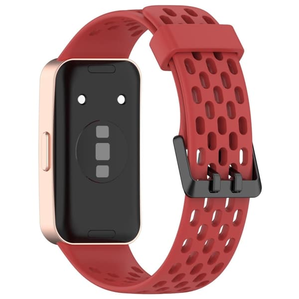 Huawei band 9 / 9 NFC / 8 / 8 NFC Erstatningsbånd Justerbart silikonklokkerem - Rød Red