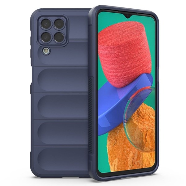 Mjukt greppformat Samsung Galaxy M33 5G skal - Blå Blå