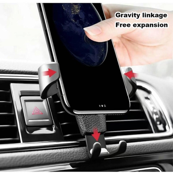 RAXFLY YXF223287 Universal gravity car air outlet phone mount ho Svart