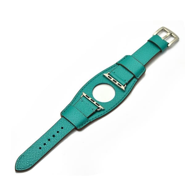 Apple Watch Series 5 44mm cool themed ægte læder Urrem - Grøn Green