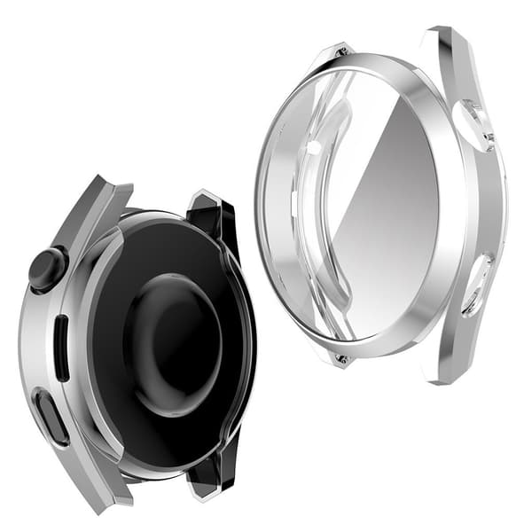 Huawei Watch 3 Pro elektropläterat designskydd - Silver Silvergrå