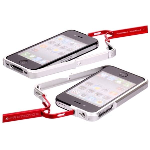 FiiO X-Fighter (Silver Half - Red) Alu-Kofanger Til Iphone 4/4S Red