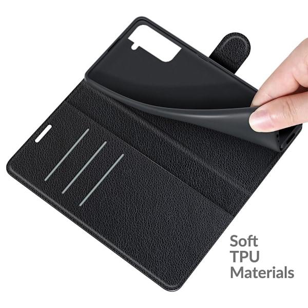 Klassisk Samsung Galaxy S22 flip etui - Sort Black