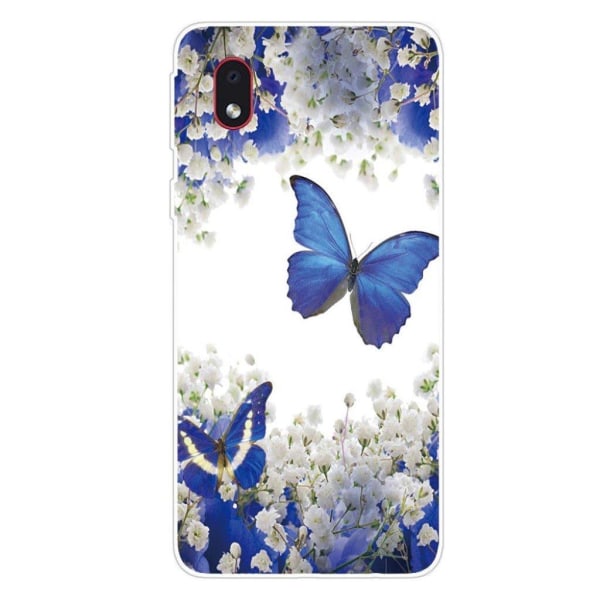 Butterfly Samsung Galaxy A01 Core nahkakotelo - Perhonen Blue