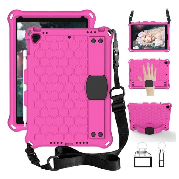 iPad 10.2 (2019) honeycomb EVA hybrid etui - Rose Pink