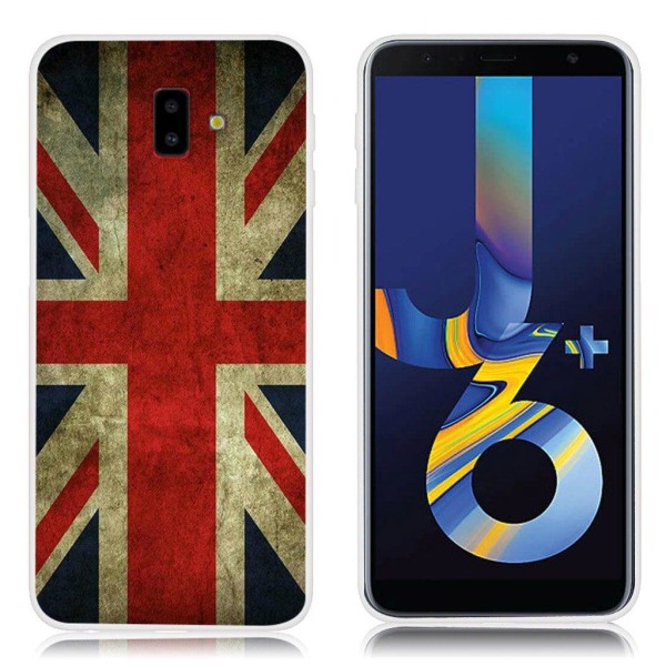 Samsung Galaxy J6 Plus (2018) mønster trykt etui - Retro UK Flag Multicolor