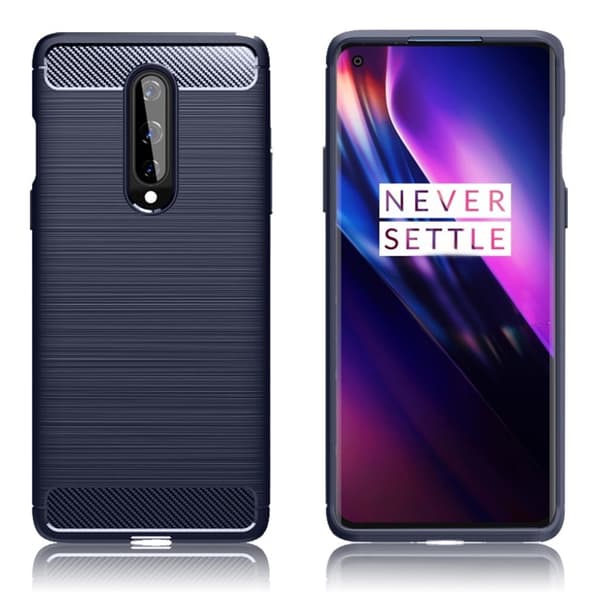 Carbon Flex OnePlus 8 deksel - Mørkeblå Blue