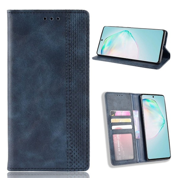 Bofink Vintage läder Samsung Galaxy S10 Lite fodral - Blå Blå