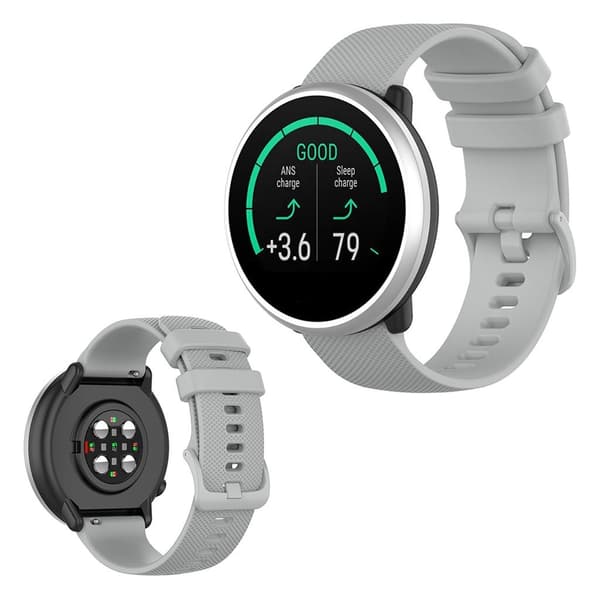 Polar Ignite / Garmin Vivomove 3 silikoninen kellonauha - Harmaa Silver grey