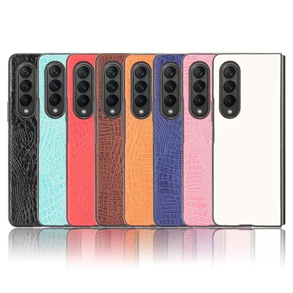 Croco Suojakotelo Samsung Galaxy Z Fold3 5G - Pinkki Pink