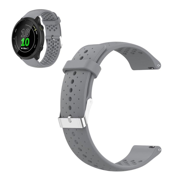 Garmin Forerunner 158 / 55 breathable silicone watch strap - Gre Silvergrå