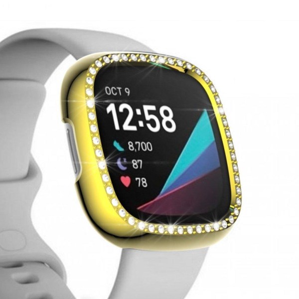 Fitbit Versa 3 / Sense snygg strassram - Guld Guld