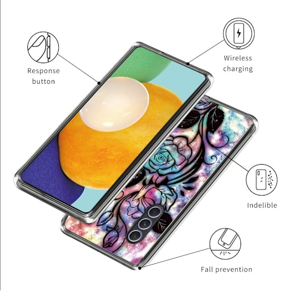 Deco Samsung Galaxy A54 skal - Drömros multifärg