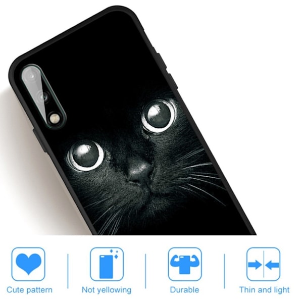 Imagine Huawei P40 Lite E kuoret - Kissa Black