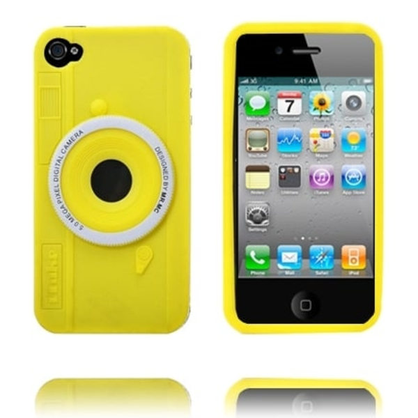 Kamera Deksel (Gul) iPhone 4 Deksel Yellow