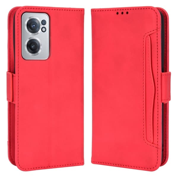 Modernt OnePlus Nord CE 2 5G fodral med plånbok - Röd Röd