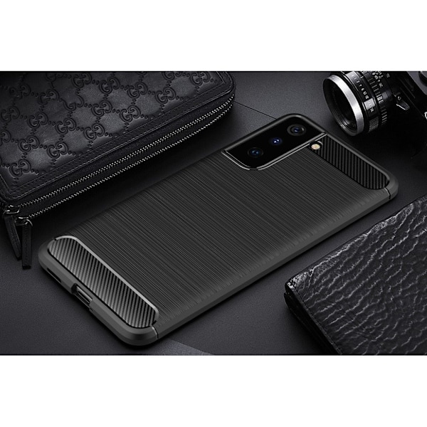 Carbon Flex etui - Samsung Galaxy S21 Plus - sort Black