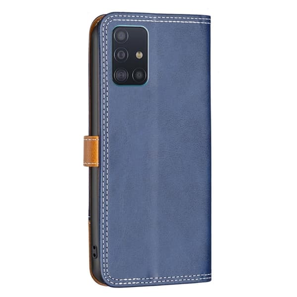 BINFEN tofarget læretui for Samsung Galaxy A51 - Blå Blue