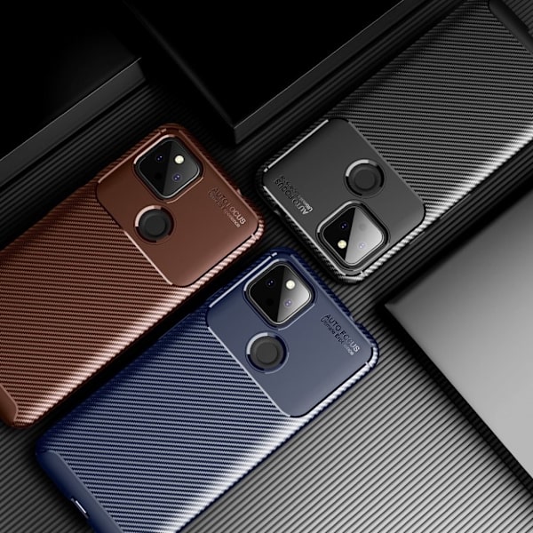 Carbon Shield Google Pixel 5a kotelot - Sininen Blue