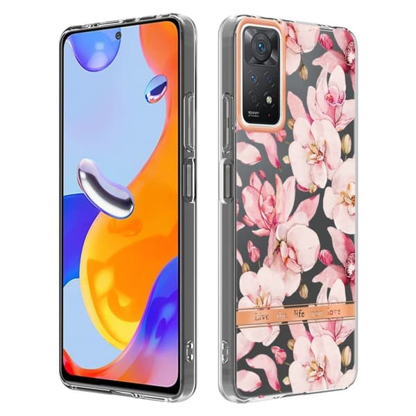 Supertunt och hållbart mjukfodral för Xiaomi Redmi Note 11 Pro 5G / Note 11 Pro - Rosa Gardenia Rosa