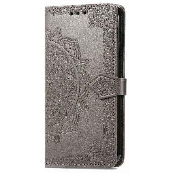 Mandala läder Nothing Phone (1) fodral - Silver/Grå Silvergrå